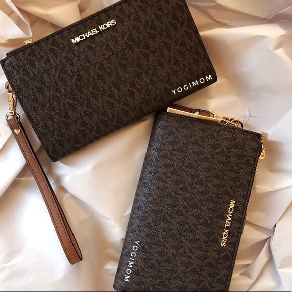 MICHAEL KORS PVC Double Zip WRISTLET WALLET PURSE - Picture 9 of 12